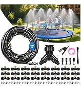 Thiswing 100 FT Dual-Line Misting Cooling System, Outdoor Water Mister Kit with 24 Brass Nozzles,...