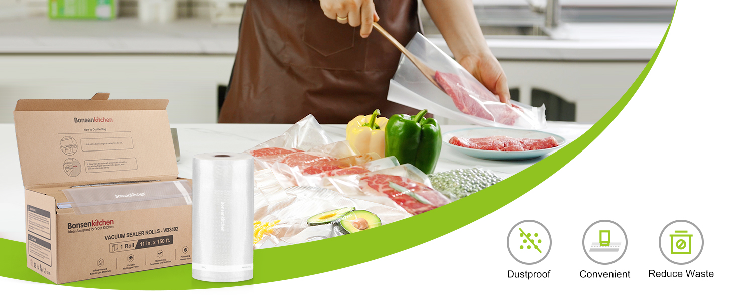 Vaccum sealer roll bags