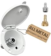All-Metal RV Quick Connect Spray Port with G1/2" & GHT 3/4" Adapters, Exterior Water Hookup for C...