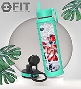 glass water bottle with straw motivational water bottle 32 oz water bottles with times to drink