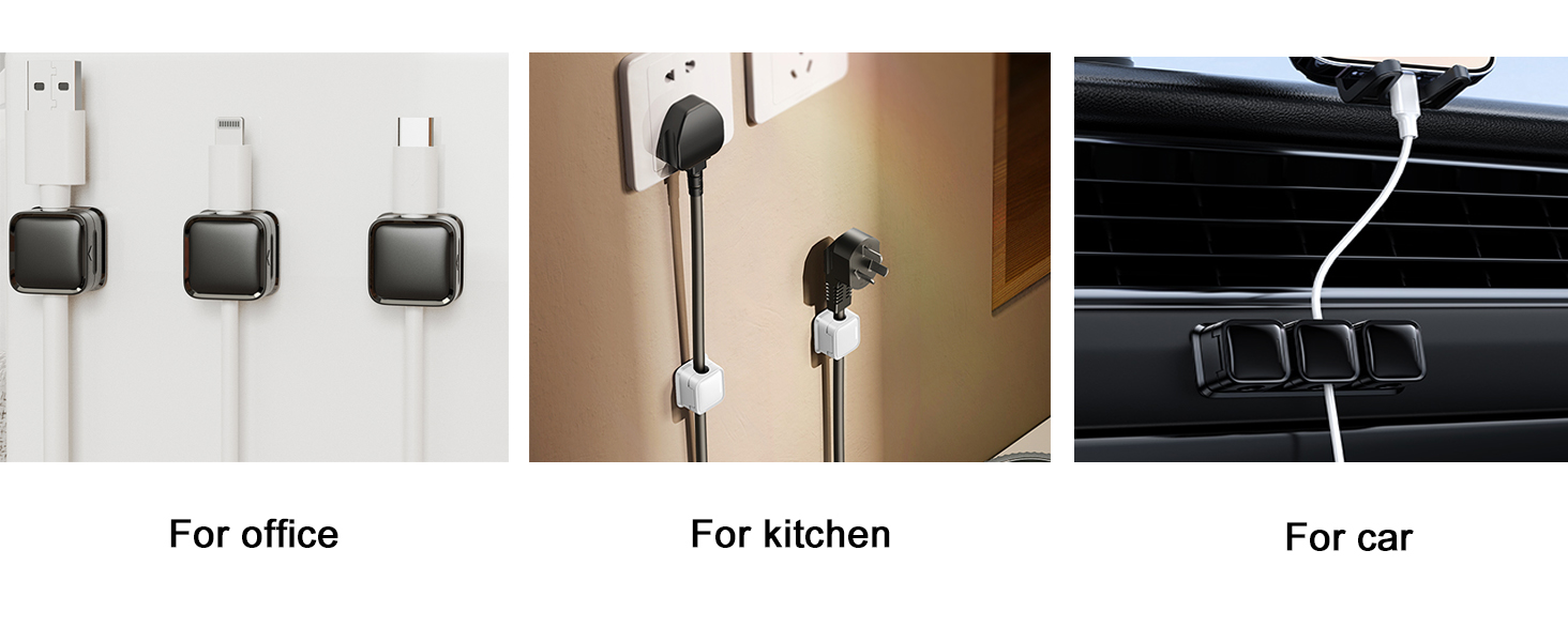 Smofish cord organizer for desk and kitchen