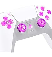 eXtremeRate Multi-Colors Luminated D-pad Thumbstick Share Option Home Face Buttons for PS5 Contro...