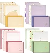 KSIWRE 48 PCS Stationary Letter and Envelopes,Cute Animal Style Letter Writing Kit,Kawaii Station...