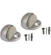 QCAA Low Dome Floor Door Stop, H 25.4 x Diameter 44.5mm, Zinc Die Cast, Satin Nickel, Made in Tai...