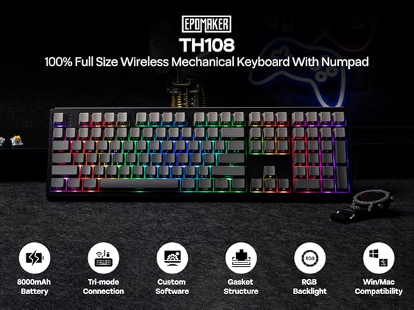 TH108 Wireless Gaming Keyboard