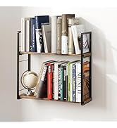 ART-GIFTREE Floating Book Shelves for Wall, 2-Layer Wall Bookshelf for Book Storage, Space Saver,...