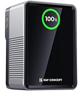 K&F CONCEPT V Mount Battery 99Wh with PD100W Fast Charging 14.8V/6700mAh Mini V-Mount Battery wit...