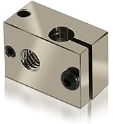 Copper V6 Heater Block, High Temperature V6 Copper Plated Heater Block Compatible with E3D V6 Hea...