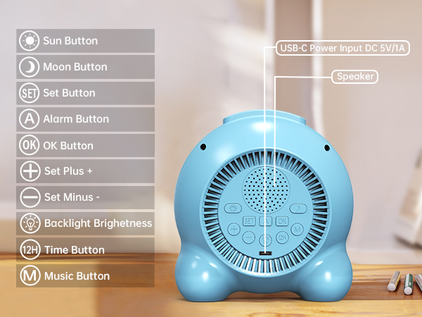 Kids Digital Alarm Clock Colorful
