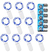 Etinga 10 Pack Fairy Lights Battery Operated String Lights, 10 LED on 3.3ft Silvery Copper Wire,f...