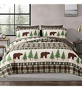 Comforter Set Queen Size Rustic Bear Comforter Bedding-7 Piece Bed in a Bag, Soft Fluffy Reversib...