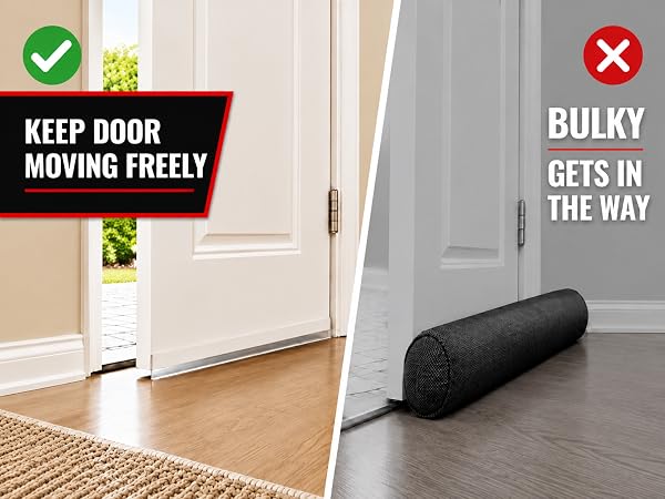 Keep Door Moving Freely and Bulky Blocker Gets in the Way