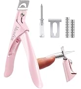 MelodySusie Acrylic Nail Clippers with 15pcs Magnet Sizers, Professional Nail Cutters for Long Ac...