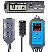 INKBIRD Humidity Controller Combo, with ITH-10 Mini Digital Thermometer and Hygrometer for Guitar...