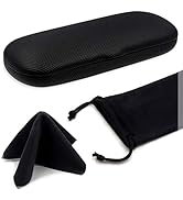 MyEyeglassCase Men Small Glasses case - Eyeglasses Hard Shell Holder Pouch & Cloth-Reading Slim &...