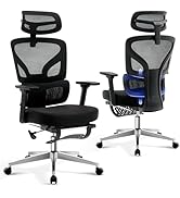 Office Chair Ergonomic Desk Chair - Home Mesh Chair with Adjustable Footrest Lumbar Support, High...