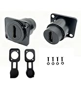 Halokny 2PCS HDMI D-Type Pass Through Connector, HDMI Panel Mount Couplerr, Female to Female Bulk...