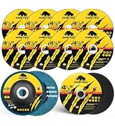 PRETEC Grinding & Cutting Wheels 4 1/2 inch Set,Angle Grinder Wheel Set,Cut Off Wheels 8 PCS,Grin...