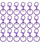 30Pcs Lobster Claw Clasps Keychain for Jewelry Making,Metal Lobster Clasp Swivel Trigger Clips wi...