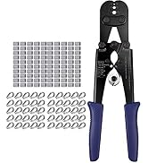 CAMWAY 2-in-1 Wire Rope Crimper and Cutter - Crimping Wire Rope from 1/16 to 1/8inch,Cutter 5/32 ...