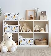 DECOMOMO Small Storage Baskets, Cute Animal Print Basket for Nursery Toy Gifts, 4pcs Nestable Min...