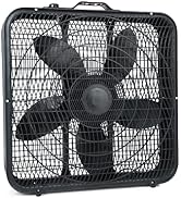 Simple Deluxe 20” Box Fan, 3-Speed Cooling Floor Fan with Aerodynamic Shaped Fan Blades, Convenie...