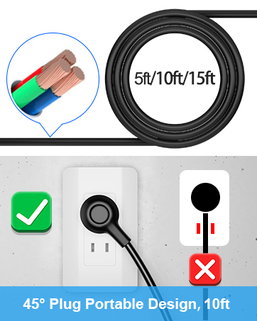 power strip 15 ft cord extra long surge protector 15 ft surge protector