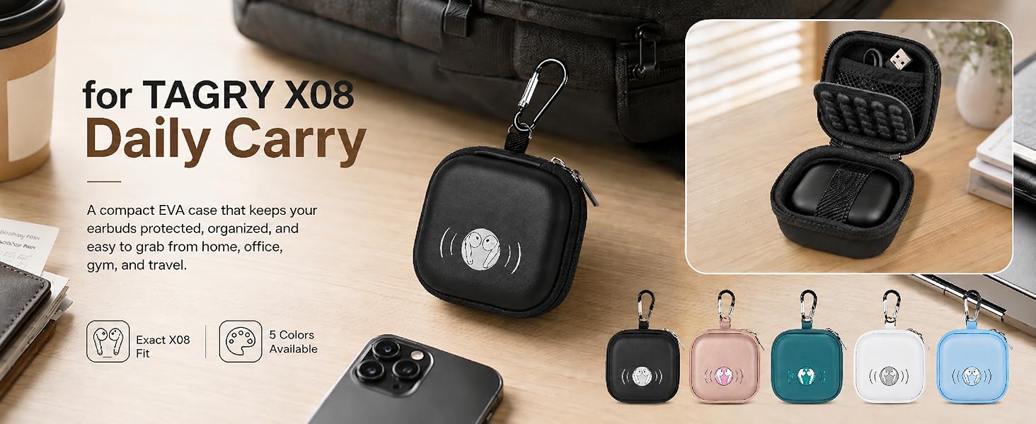 Earbud Case for TAGRY X08 Bluetooth Headphones