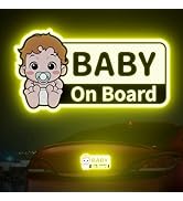 PHIXBEAR Baby On Board Reflective Sticker, Made of 3M DG3, Baby On Board Signs for car, Safety Si...