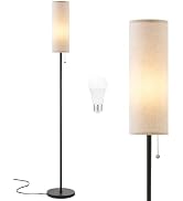 Ambimall 64'' Floor Lamp for Living Room with Bulb, 3 Color Temperature, Tall Lamps with Beige La...