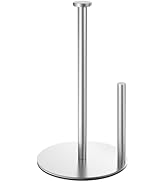 Paper Towel Holder for Kitchen, Countertop Paper Towel Holder, Silver Stainless Steel Paper Roll ...