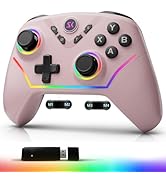 Wireless PC Controller with Hall Effect Joysticks & Triggers, 1000Hz Polling Rate, Trigger Locks,...