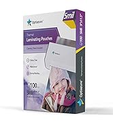 Optiazure Thermal Laminating Pouches 9"x11.5" Inches, 5mil 100Pack, Clear, Letter Size
