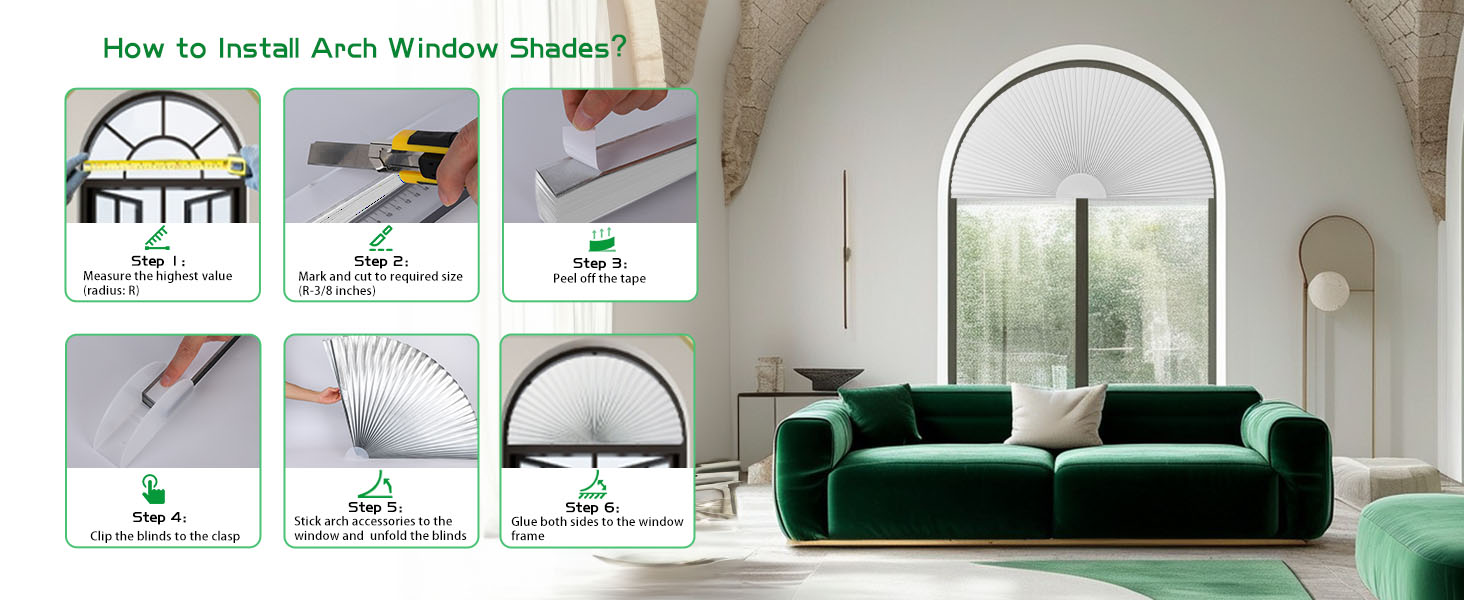 Arch Window Shade Blackout Cellular Shades