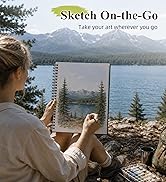 conda 8.5"x11" Sketch Book, 80 Sheets (68 lb/100gsm), Spiral Bound Artist Sketch Pad, Durable Aci...