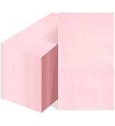 FALIZIFU 100 Pcs 2-Ply Light Pink Napkins Paper Napkins Disposable Guest Hand Towels for Bathroom...