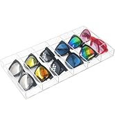 Acrylic Sunglasses Organizer Storage Tray, Clear Eyeglass Case Storage with 6 Slots for Multiple ...