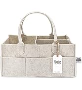Parker Baby Diaper Caddy - Nursery Storage Bin and Car Organizer for Diapers and Baby Wipes - Lar...