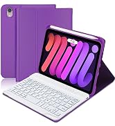 iPad Mini 6 Keyboard Case 2021,Boriyuan Detachable Wireless Bluetooth Keyboard Slim Folio Smart C...