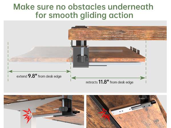 keyboard tray under desk