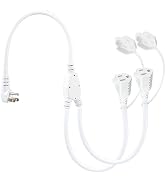 2FT Power Cord Extension 2Way Splitter -Y Splitter Extension Cord,3Prong Double Outlet Power Cord...