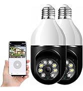 bluedery Light Bulb Security Cameras,2.4Ghz & 5GHz 1080p Surveillance Wireless WiFi Indoor Camera...