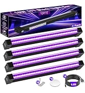YAYIT Rechargeable Black Lights, Portable LED Blacklight for Glow Party, 10W Dimmable Black Light...