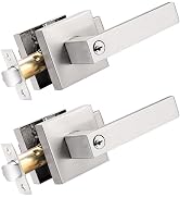 Probrico Keyed Alike Door Levers Entrance Locksets, Heavy Duty Entry Door Handles in Satin Nickel...