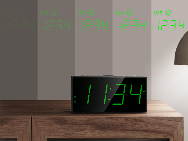 dimmable alarm clock