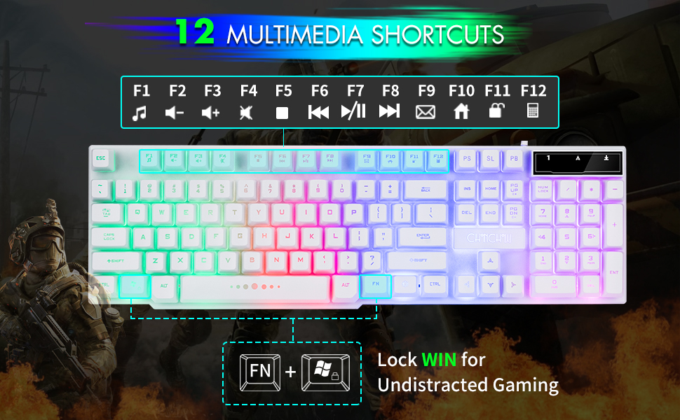 Gaming LED Wired Keyboard and Mouse Combo