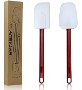 MYTASUY Silicone Spatulas Heat Resistant,Heavy Duty Rubber Spatulas Silicone Commercial, Commerci...