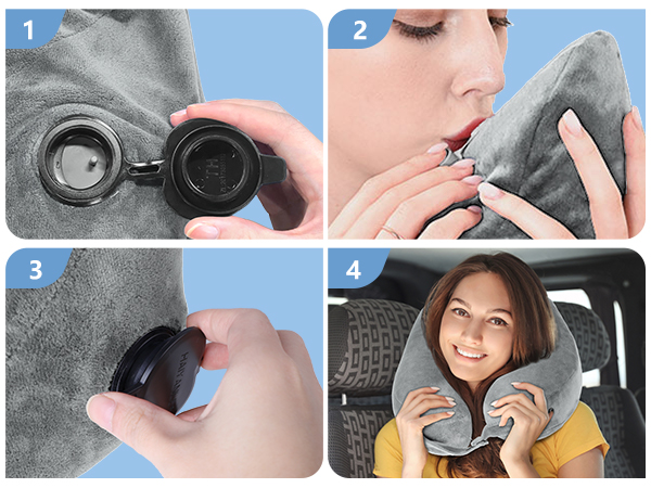 How do I inflate the pillow? With the patented valve, the pillow inflates in just 3 seconds