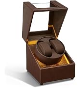 Mcbazel Watch Winder with Led Light, Dual Watch Winder Box for Automatic Watches, Ultra-Quiet Mot...