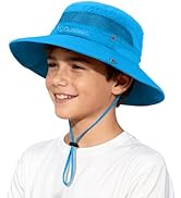 Kids Sun Hat UPF 50+ Sun Protective Bucket Hat for Kids Boys Girls Wide Brim Summer Beach Fishing...